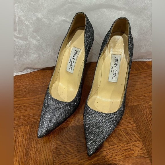 Jimmy Choo silver glitter stiletto - preowned - Picture 3 of 14